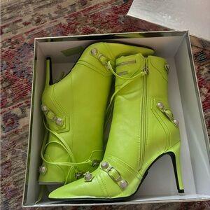 Neon Green Women's Ankle Boots
